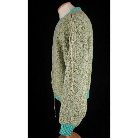 Andersson Bell Milton22 Heavy Wool Cardigan Size L Green NWT - Picture 6 of 16